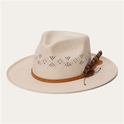 stetson vented straw fedora.